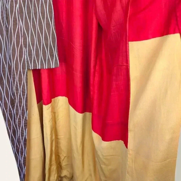 Vintage Silk Brown & White Kimono - Picture 8 of 12